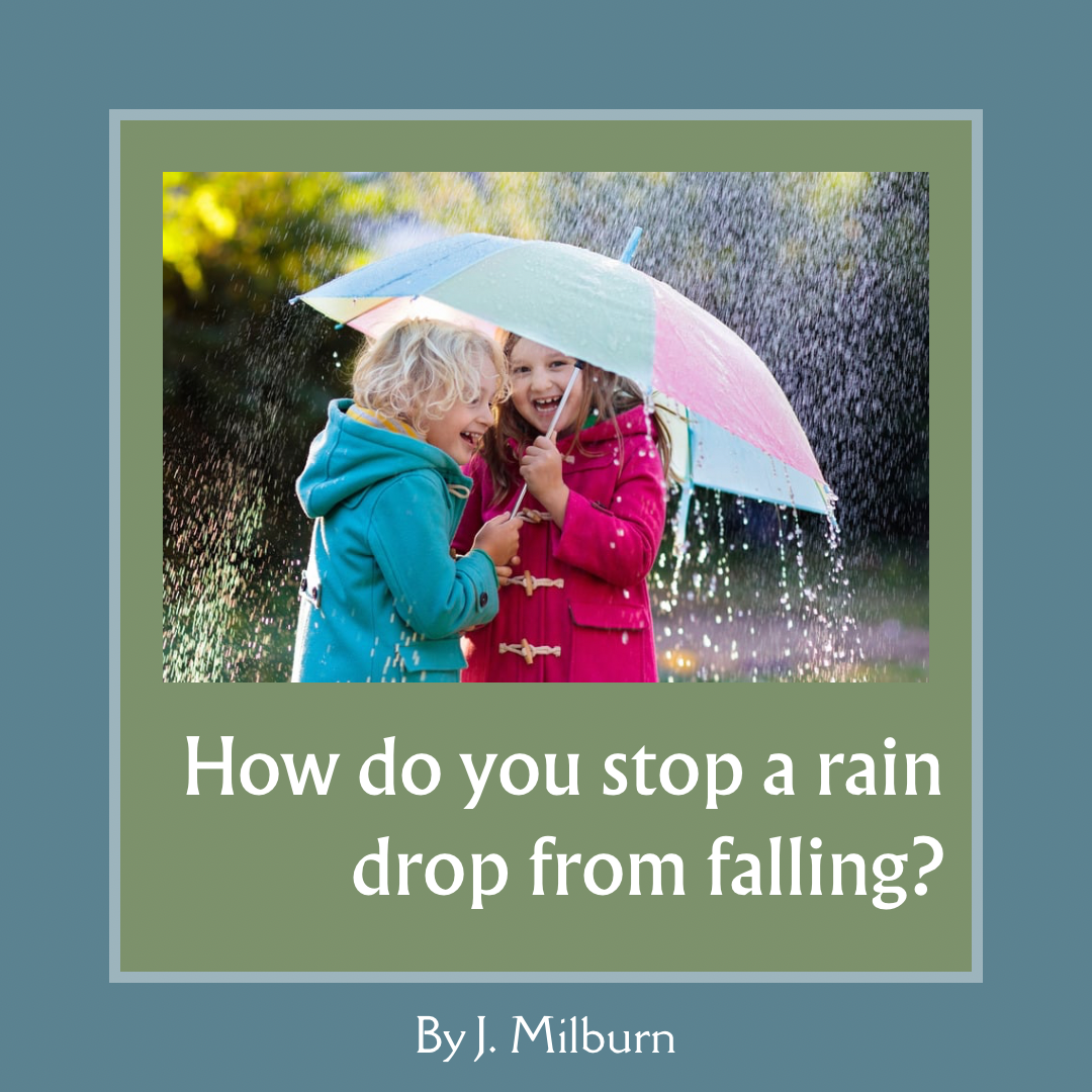 How do you stop a rain drop from falling?